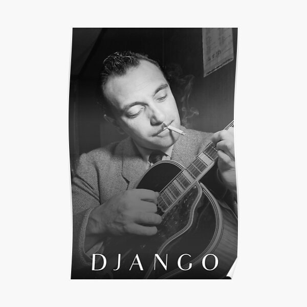Django Reinhardt Jazz Guitarist Poster