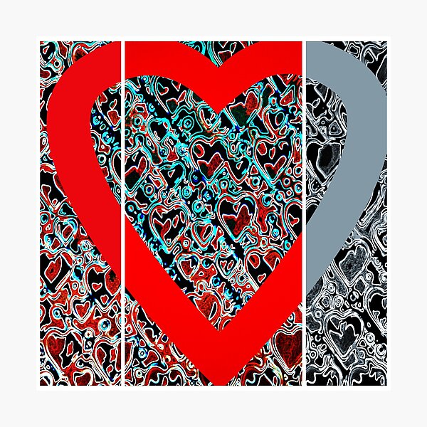 Hearts a plenty x 3 Photographic Print