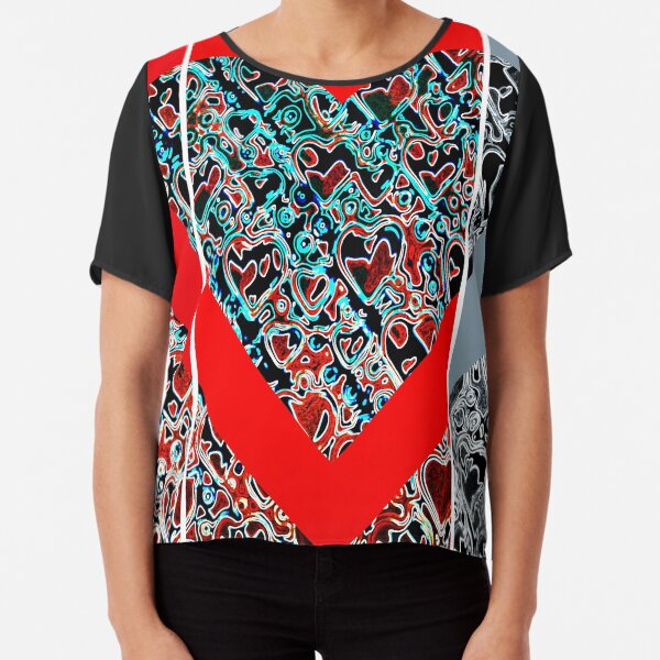 Hearts a plenty x 3 Chiffon Top