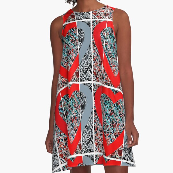 Hearts a plenty x 3 A-Line Dress
