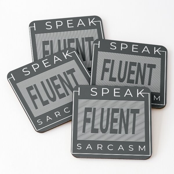 Item preview, "I speak fluent sarcasm" Funny Streetwear Urbanwear  designed and sold by justkidding-co.