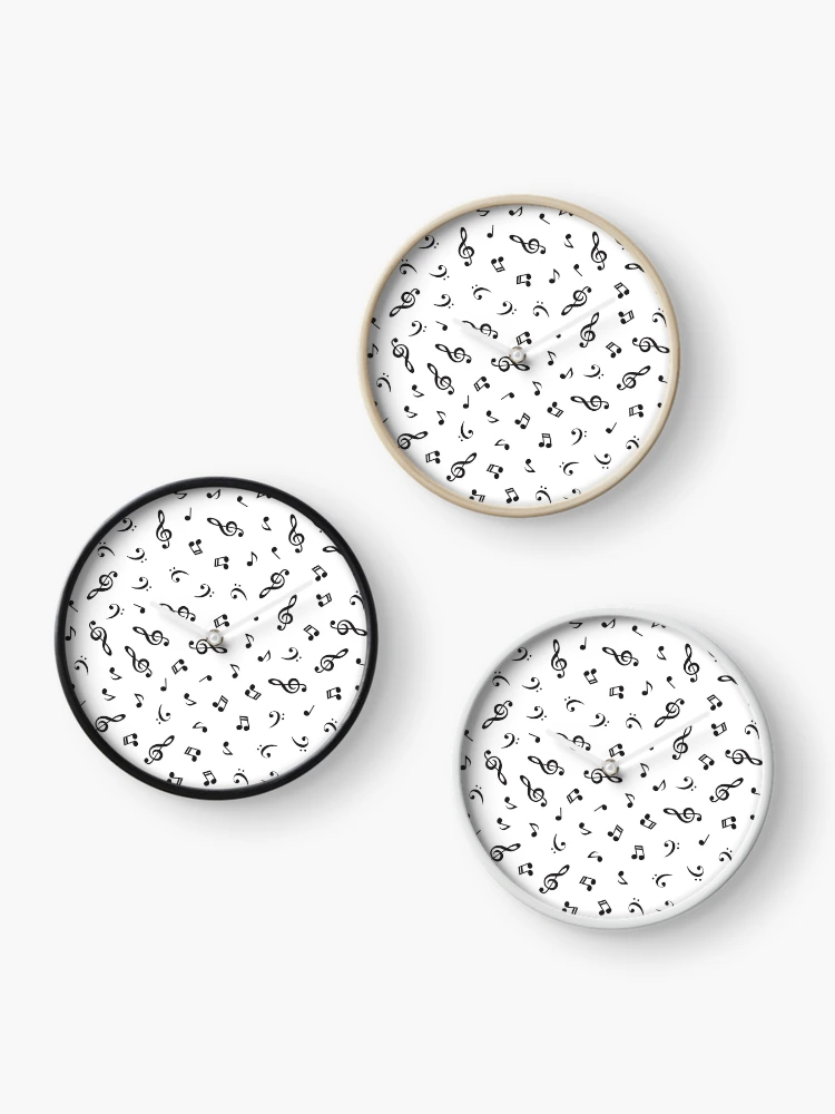 Thumbnail 3 of 4, Clock, Musical Notes Pattern designed and sold by ixrid.