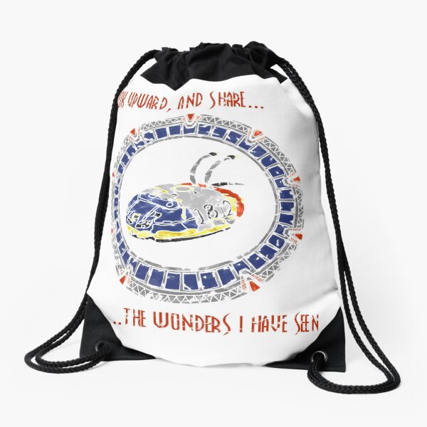 Starscape White Drawstring Bag