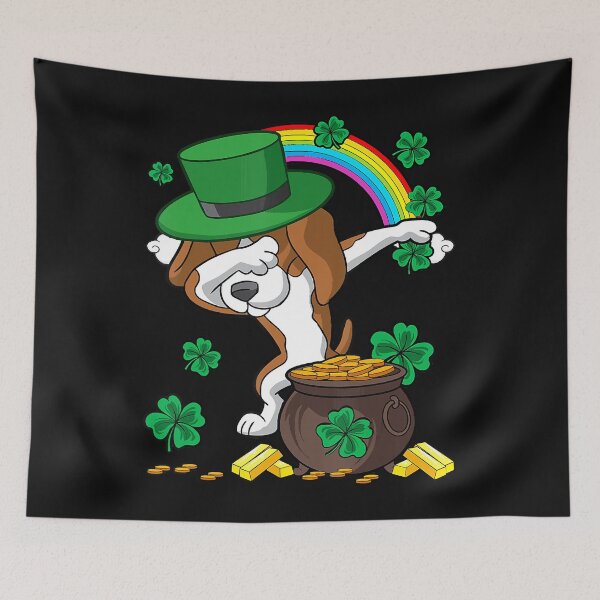 Item preview, Dabbing Leprechaun Beagle designed and sold by LechaMelikov.