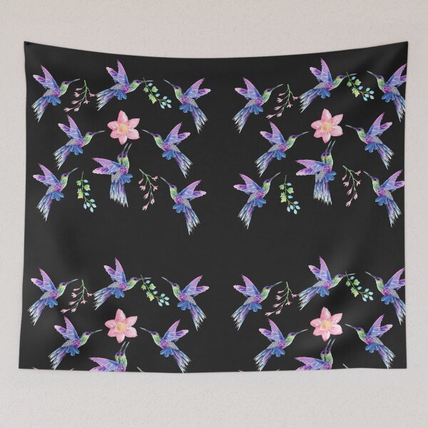 Item preview, Hummingbirds and Flowers designed and sold by KatesFunnyArt.