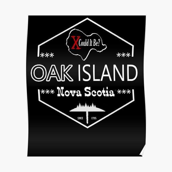 Oak Island Treasure Hunter Knights Templar Cross Mystery Nova Scotia Poster