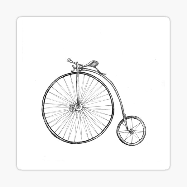 Penny Farthing Bicycle Sticker