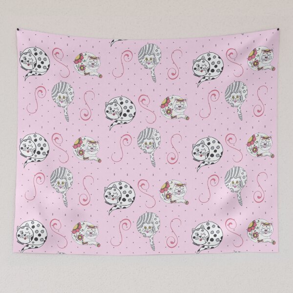 Item preview, Cat Pattern On Pink designed and sold by ckylin.