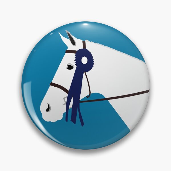 Item preview, Blue Ribbon (Grey Horse) designed and sold by Ali Scarlett Adams.