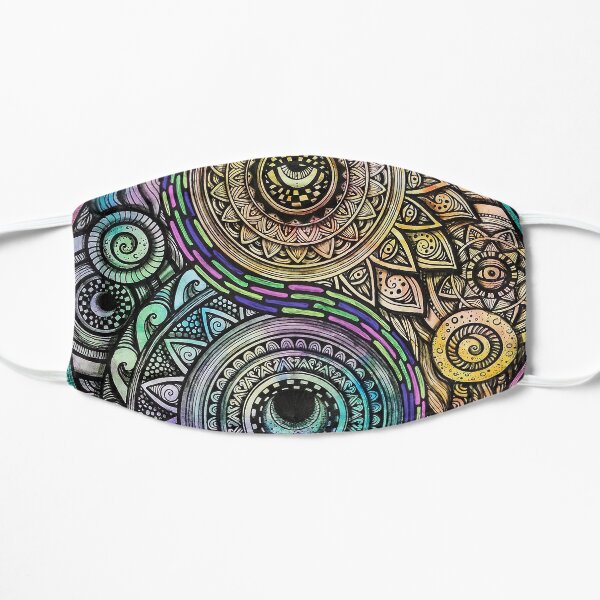 Trippy Yin yang Sun and Moon Mandala Mask