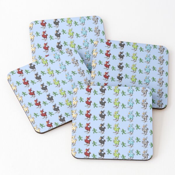 Item preview, Rainbow Chocobo and Cactuar pattern designed and sold by vcook10.