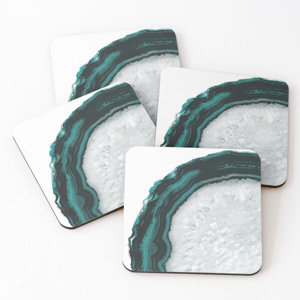 Aperçu de l'œuvre Teal Agate Glam # 1 #gem #decor #art créée et vendue par Anita's & Bella's Art.