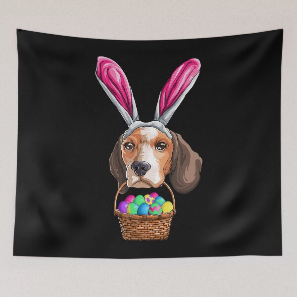 Item preview, Easter Beagle Basket Eggs Gift designed and sold by LechaMelikov.