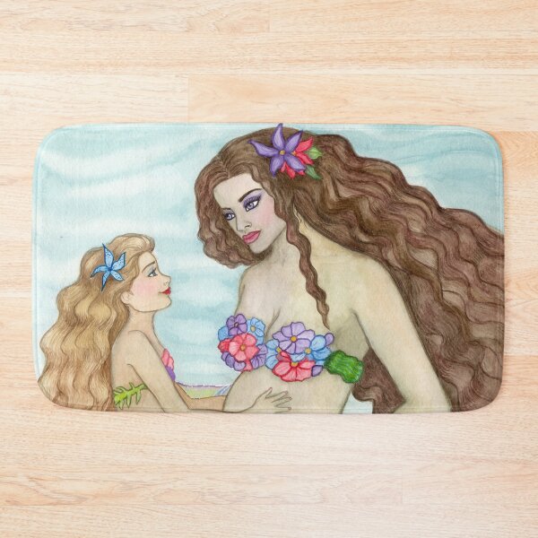 Item preview, Awaiting the Arrival Pregnancy Mermaid Daughter Motherhood Nursery designed and sold by LaurieLeighArt.