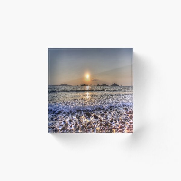 Bodrum Beach Sunset Acrylic Block