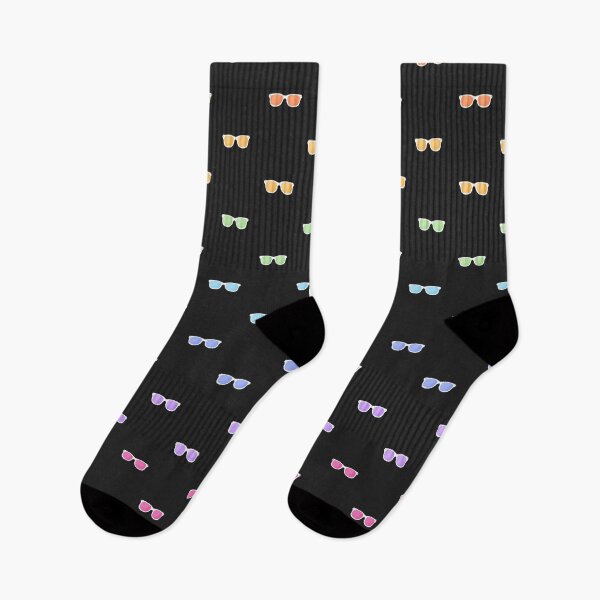 Item preview, Rainbow Shades pattern (black) designed and sold by animinimal.