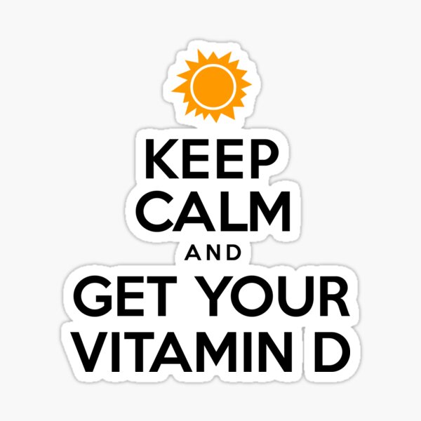 "Keep Calm And Get Your Vitamin D Sun Design" Sticker by jaycartoonist Redbubble