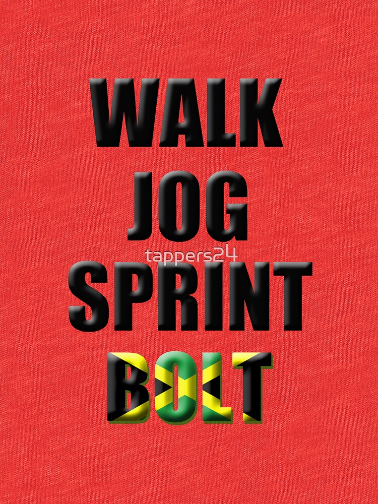 walk jog run sprint bolt puma shirt