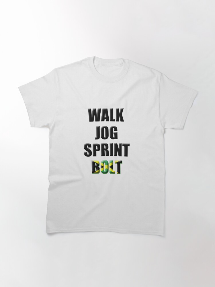 walk jog run sprint bolt puma shirt