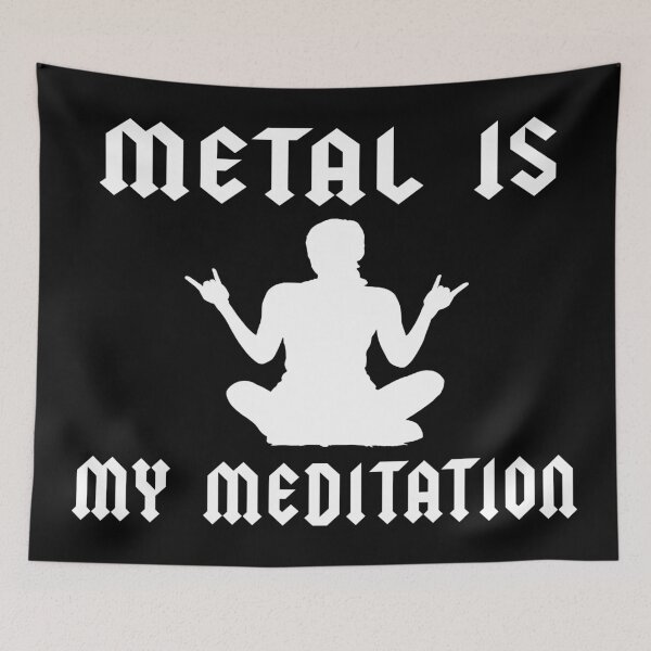 Item preview, METAL IS MY MEDITATION Metal Fork Lotus Pose Meditating designed and sold by Carl's Clothing.