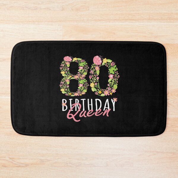 Item preview, 80th Birthday Queen 80th Years Old Woman Floral B-day Theme product designed and sold by Grabitees.