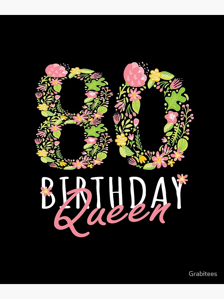 50th Birthday Queen 50 Years Old Woman Floral Bday Theme graphic by Art  Grabitees