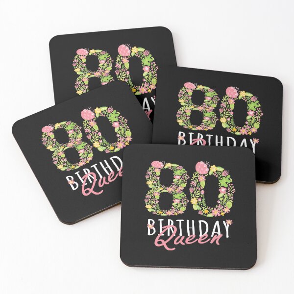 Item preview, 80th Birthday Queen 80th Years Old Woman Floral B-day Theme product designed and sold by Grabitees.