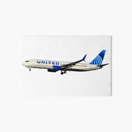 United Airlines 737-800 Art Board Print