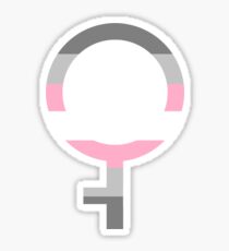 Demigirl Symbol/Flag Sticker