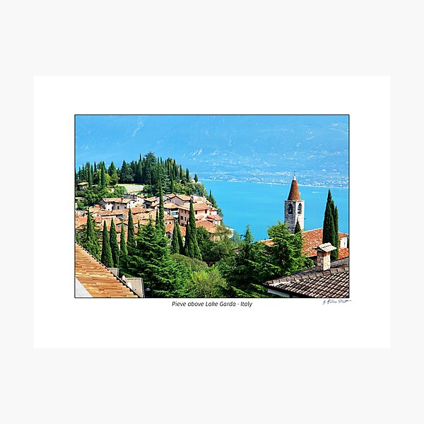 View from Pieve to Lake Garda, Italy Photographic Print
