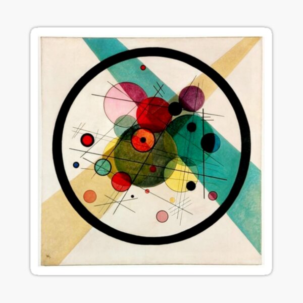 Vassily Kandinsky - "Kreise im Kreis" | Kandinsky inspirierte abstrakte Kunst Sticker