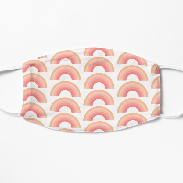 Peach Pink Rainbow Mask