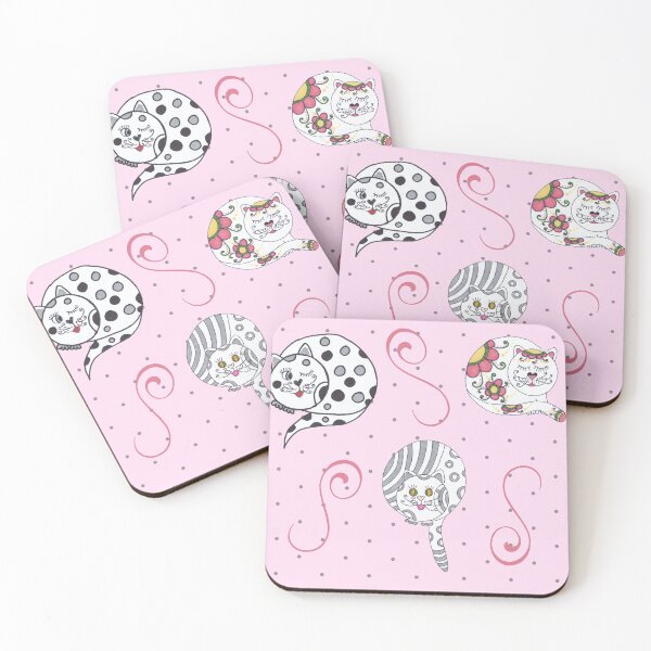 Item preview, Cat Pattern On Pink designed and sold by ckylin.