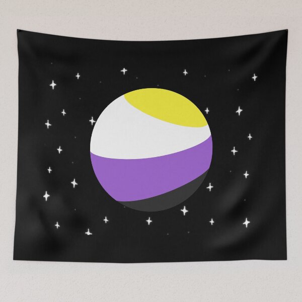 Item preview, Cartoon Non-Binary Planet designed and sold by XantheGeometric.