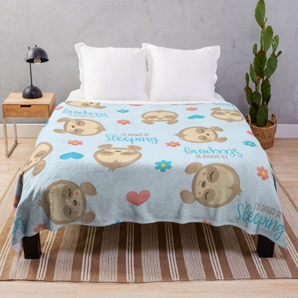 Item preview, I'd Rather Be Sleeping Sloth Pattern designed and sold by erinnn41.