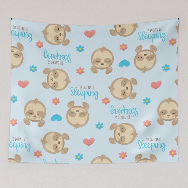 Item preview, I'd Rather Be Sleeping Sloth Pattern designed and sold by erinnn41.