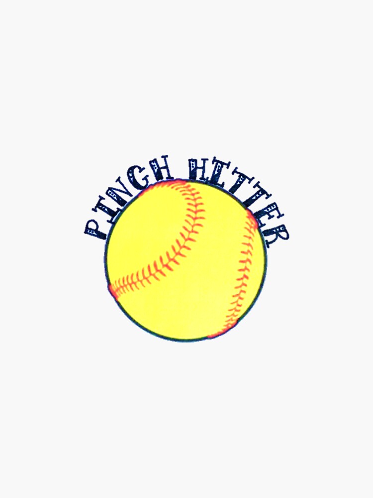 "Softball Pinch Hitter" Sticker for Sale by lulugou Redbubble