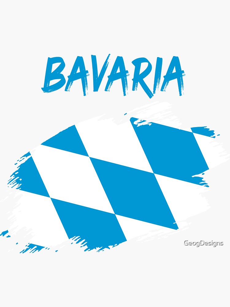 Sticker mit Bayern bayerische Flagge Fahne Raute Oktoberfest von