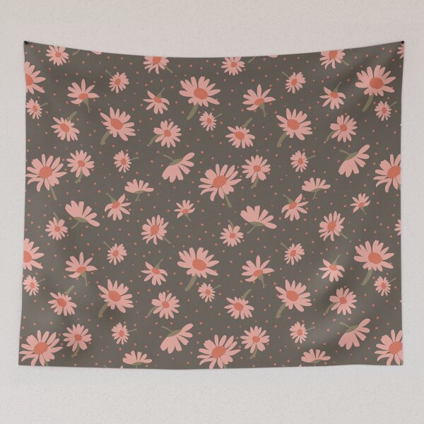 Item preview, Brown & Pink Stem Daisy Floral designed and sold by StudioPosies.