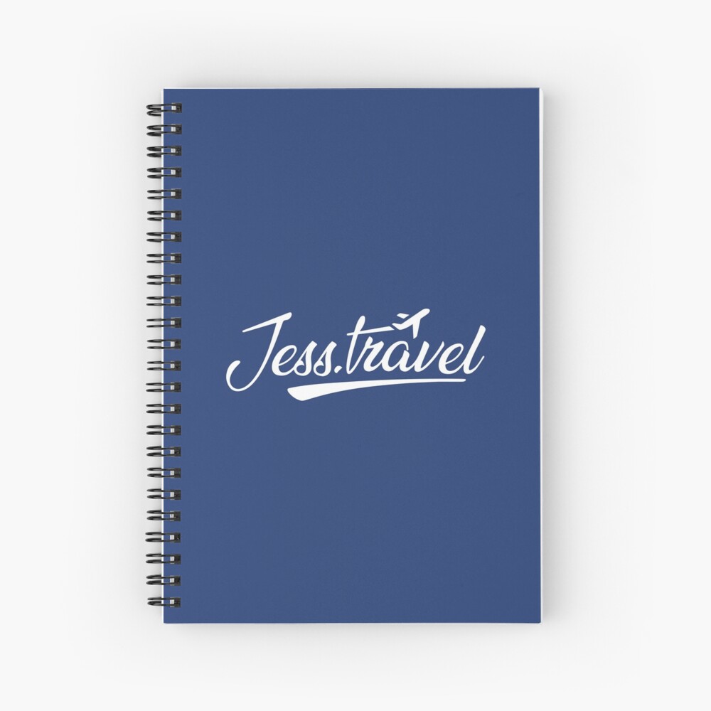 Jess.Travel White Logo Spiral Notebook