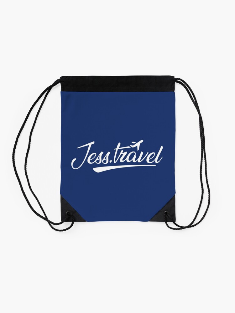 Alternate view of Jess.Travel White Logo Drawstring Bag
