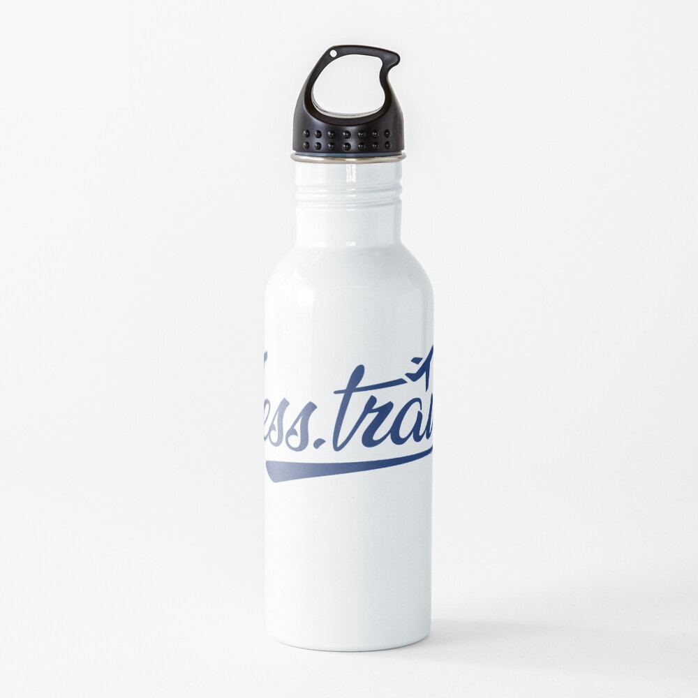 Jess.Travel White Logo Water Bottle