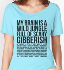Monkey Monkey Underpants (black text) Women's Relaxed Fit T-Shirt
