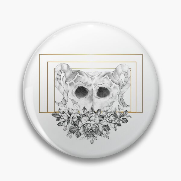 Item preview, Ram Skull With Roses designed and sold by parroty.