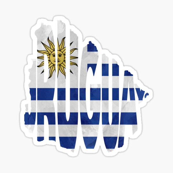 Artikel-Vorschau von Uruguay Typographic Map Flag, designt und verkauft von A Deniz Akerman.