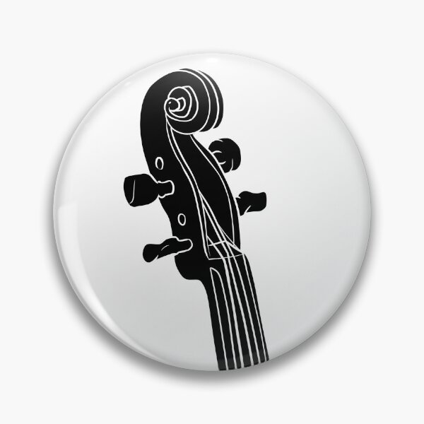Item preview, Violin scroll pen graphic design badge dark version designed and sold by cu-b3.