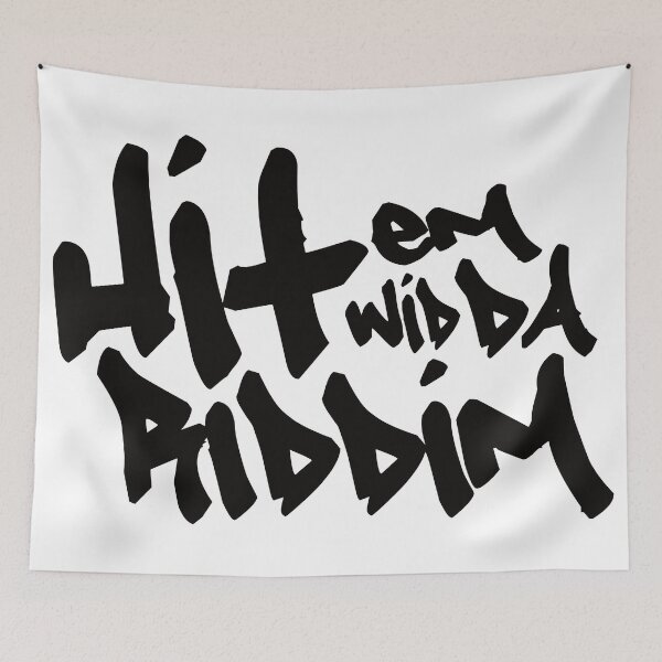 Item preview, Hit Em Wid Da Riddim Black designed and sold by ArtOfGrime.
