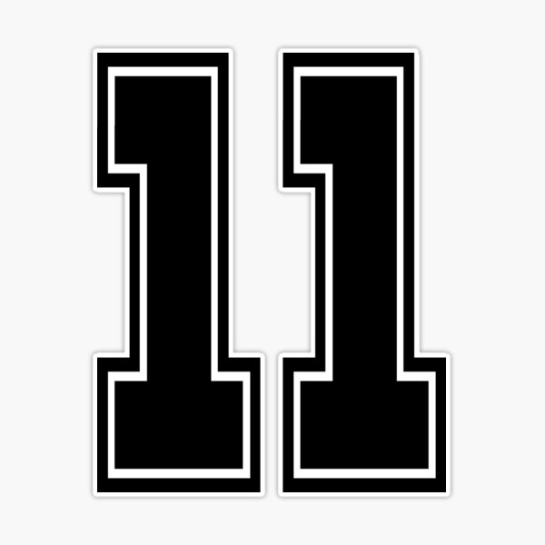 No. 11 number eleven team soccer football baseball' Sticker