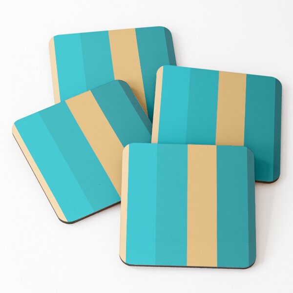 Item preview, Blue and Cream Stripes, Vibrant Color Blocking by Courtney Hatcher designed and sold by cghatcherart.