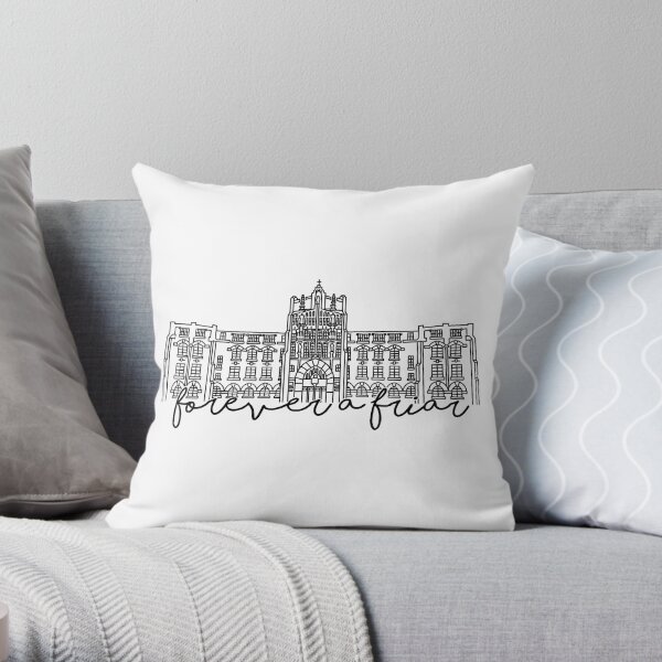 Forever a Friar Providence College Harkins Hall Throw Pillow